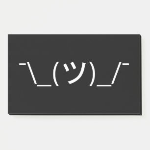 Bloco De Notas ¯ do Emoticon da encolho de ombros \ japonês