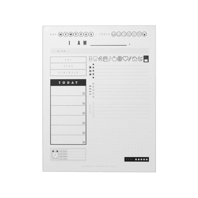 Bloco de Notas do Estudante I AM Planner | Planner (Invertido)