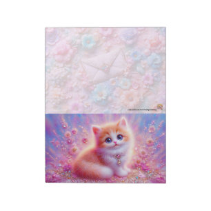 Bloco de Notas do Gato Floral