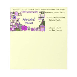 Bloco de notas do logotipo fabricatedframes.com