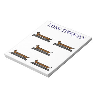 Bloco de notas do memorando do cão do Dachshund d