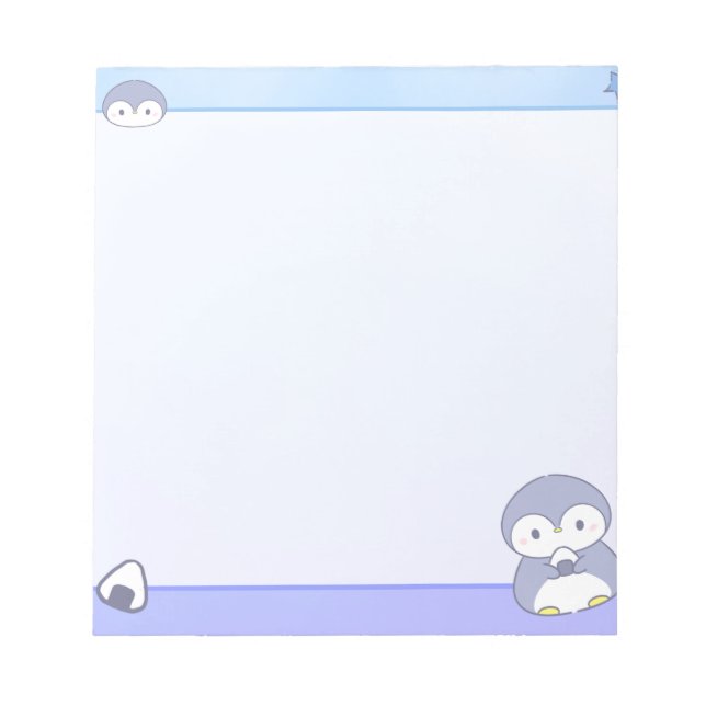 Bloco de Notas do Pinguim Macio | Bloco de Notas P (Frente)
