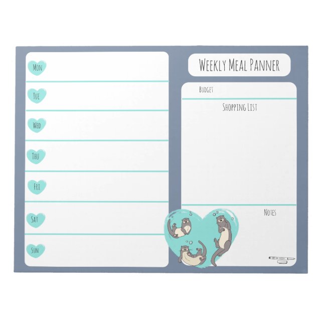 Bloco de notas do Planador de Refeições do Rio Nad (Frente)