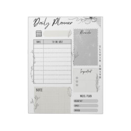 Bloco de Notas do Planejador Diário Personalizável