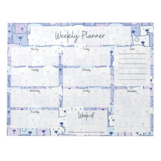 Bloco de Notas do Planejador Semanal de Cães