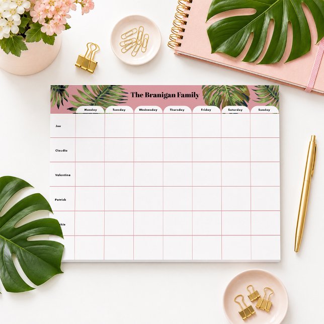 Bloco de Notas do Planejador Semanal Personalizado (Criador carregado)