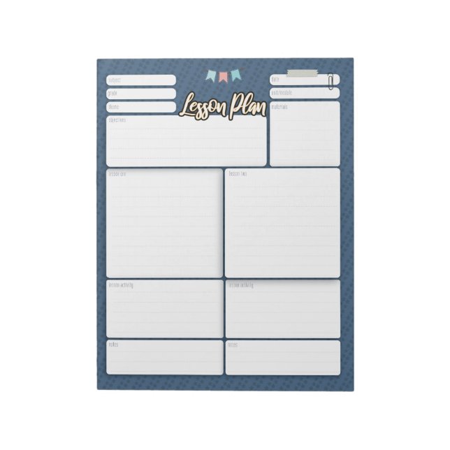 bloco de notas do PLANO 2 DA LIÇÃO HOMESCHOL (Invertido)