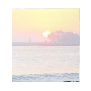 Bloco de notas do por do sol