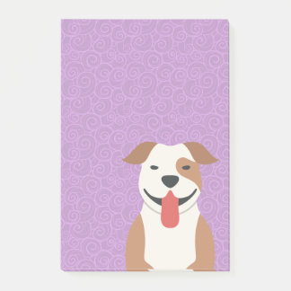 Bloco de notas do post-it de Terrier de pitbull