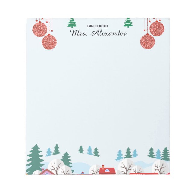 Bloco de Notas do Professor - Temporada de Natal P (Frente)