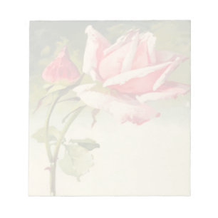 Bloco de notas do rosa do rosa do vintage