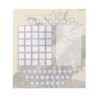 Bloco de notas do Wordle Scratch - Girassol