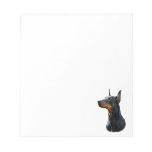 Bloco De Notas Doberman Pinscher head Notepad
