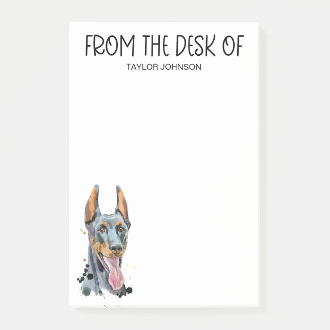 Bloco De Notas Doberman Pinscher Lover (Frente)