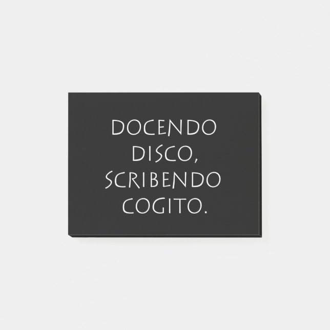 Bloco De Notas Docendo disco scribendo cogito (Frente)