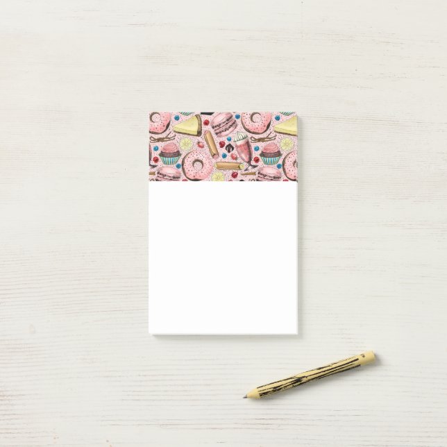 Bloco De Notas Doces a rosa (Na mesa)