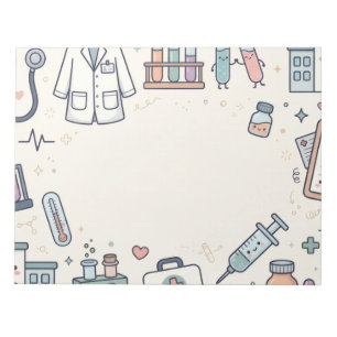 Bloco De Notas Doces Desenhos Médicos Kawaii