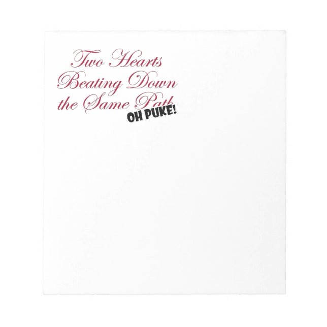 Bloco De Notas Dois Corações (Frente)