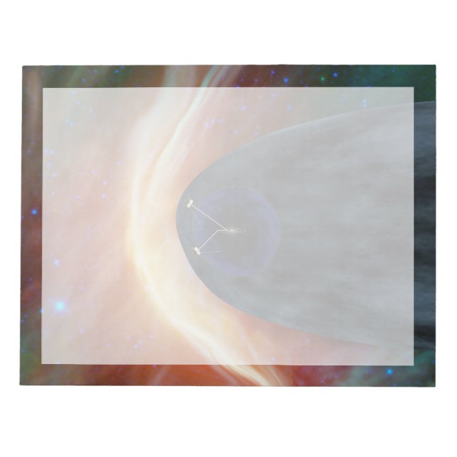 Bloco De Notas Dois Espaçadores Voyager Explorando Espaço Turbule (Frente)