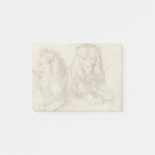 Bloco De Notas Dois leões sentados Albrecht Durer