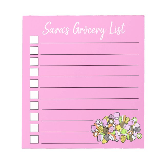 Bloco De Notas Dolly Mixture UK British Fondant Confection Candy (Frente)