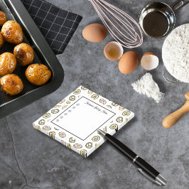 Bloco De Notas Doodle do Doce Doce Doce com Tratamentos Amarelos,