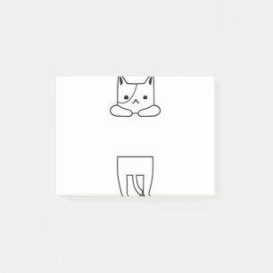 Bloco De Notas Doodle Gato Prendido Cat 2