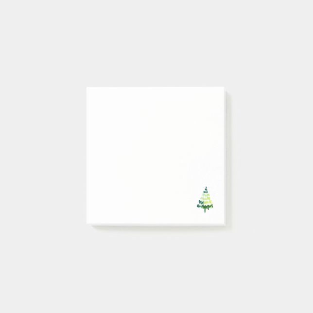 Bloco De Notas Doodle Green Christmas Tree (Frente)