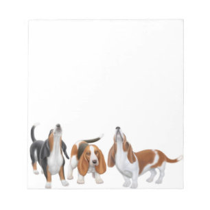 Bloco de notas dos cães do urro Basset Hound