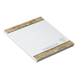 Bloco De Notas Dourada Glitter Confetti