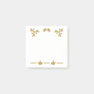 Bloco De Notas Dourada Glitter Feliz Natal, Papai Noel