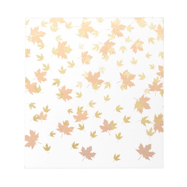 Bloco De Notas Dourada Leaf Confetti em tela clara (Frente)