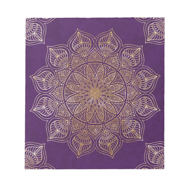 Bloco De Notas Dourada mandala (Frente)