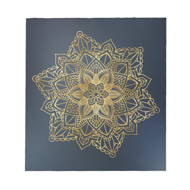 Bloco De Notas Dourado Mandala (Frente)