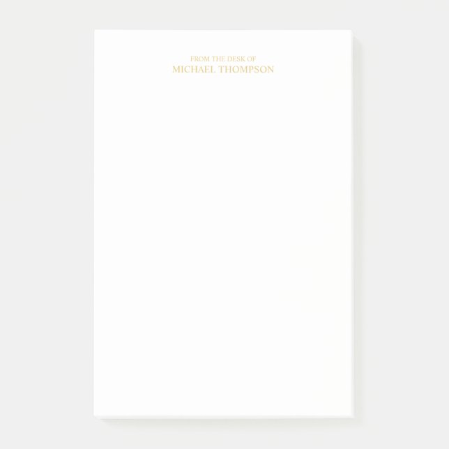 Bloco De Notas Dourado profissional e branco (Frente)