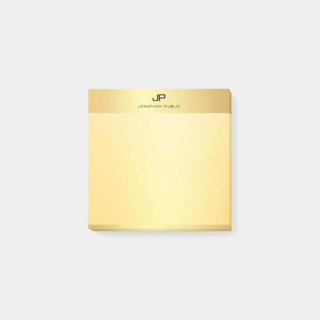 Bloco De Notas Dourado visual elegante Modelo profissional modern (Frente)