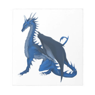 Bloco De Notas Dragão azul