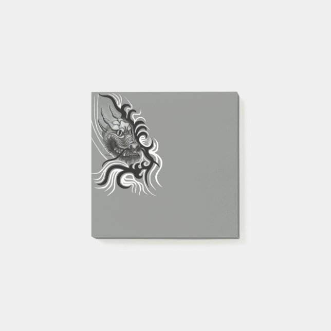 Bloco De Notas Dragão da China em Tattoostyle (Frente)