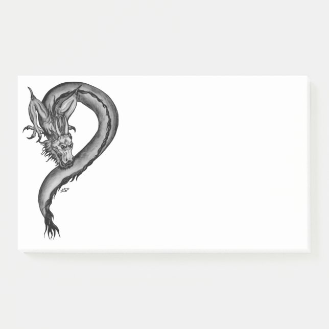 Bloco De Notas Dragão no estilo de tatuagem (Frente)