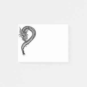 Bloco De Notas Dragão no estilo de tatuagem