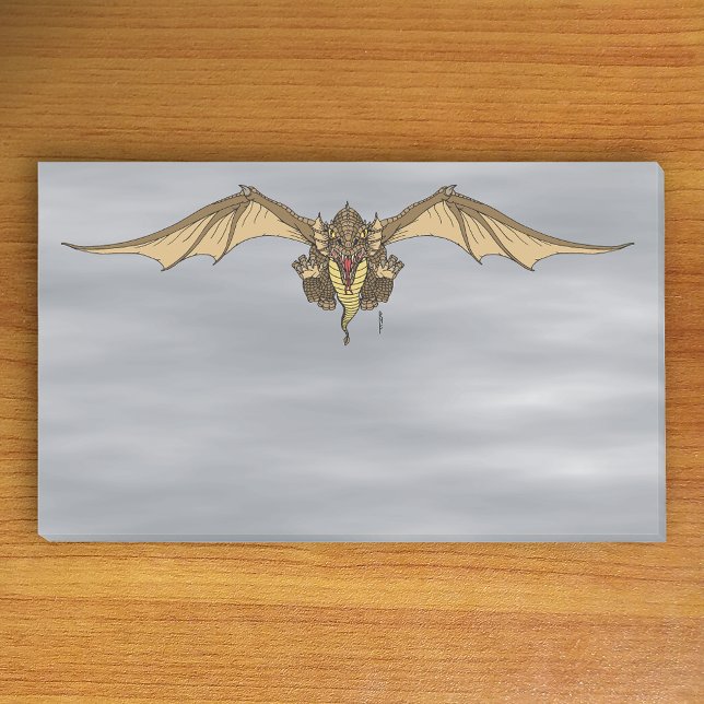 Bloco De Notas Dragas de Ravaging (Ravaging Dragoness Post-it Notes on Table)