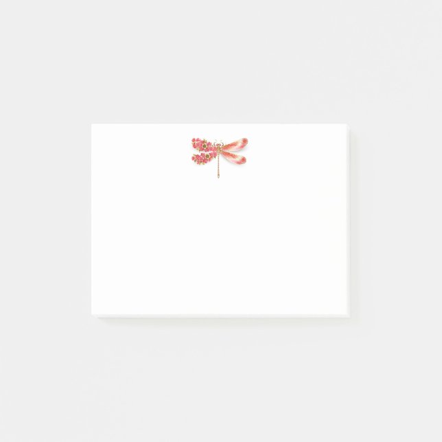 Bloco De Notas Dragonfly com joalheria sakura (Frente)
