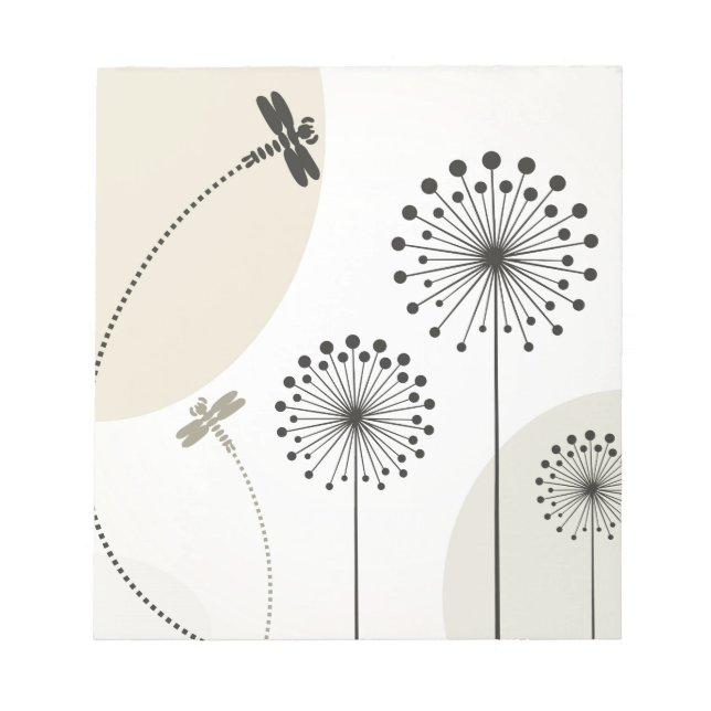 Bloco De Notas Dragonfly em uma flor (Frente)