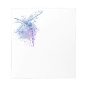 Bloco De Notas Dragonfly Original em Blue Mauve Nature