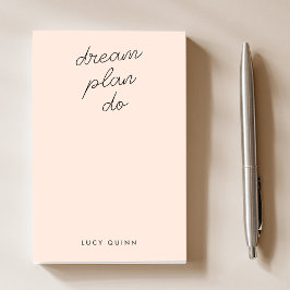 Bloco De Notas Dream Plan Do | Script de Na moda moderno, cor-de-