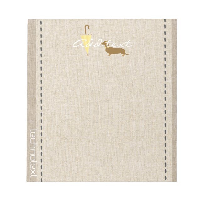 Bloco De Notas Dreamog Walker Linen Procurar Adicionar Texto Pet  (Frente)