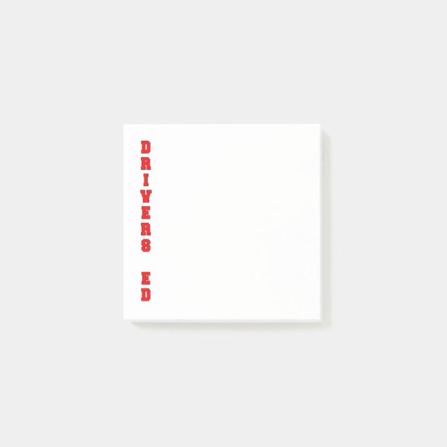 Bloco De Notas Drivers Ed (Frente)