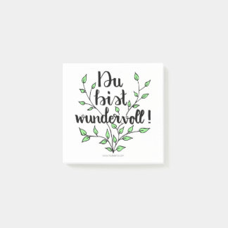 Bloco De Notas Du bist wundervoll Post-it Klebezettel