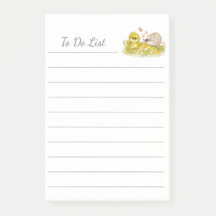 Bloco De Notas Duckling Hedgehog Personalize as notas pós-it®