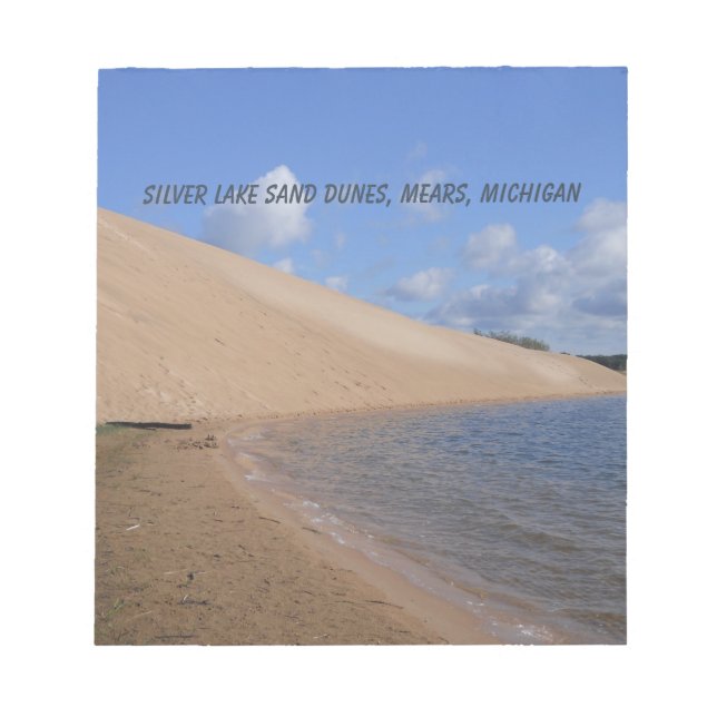 Bloco De Notas Dunas de Areia de Silver Lake, Mears, Michigan (Frente)